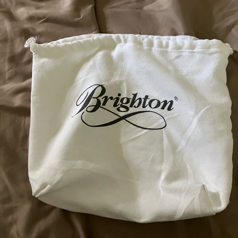 Brighton White dust Bag for purse storage